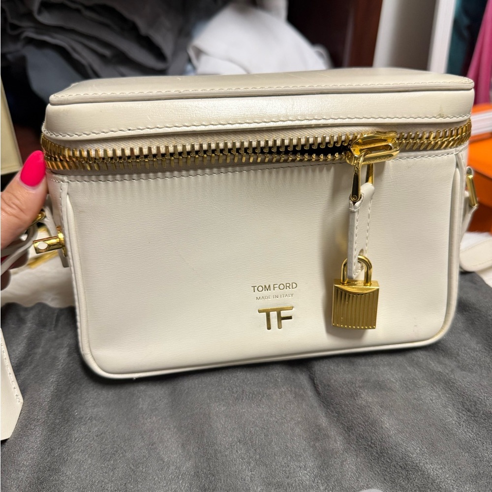 Tom Ford White Leather Crossbody Bag